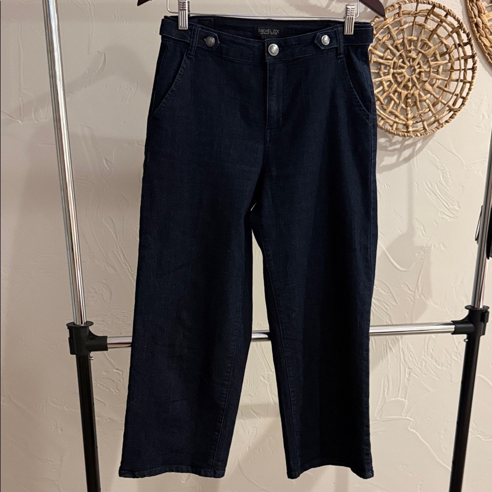 Rachel Zoe Midnight Blue Denim Wide Leg Crop jeans